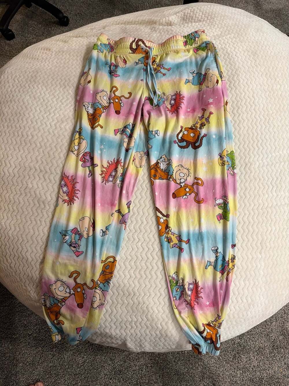 Nickelodeon Rugrats Rainbow Stripe Allover Print Pajama Jogger Pants